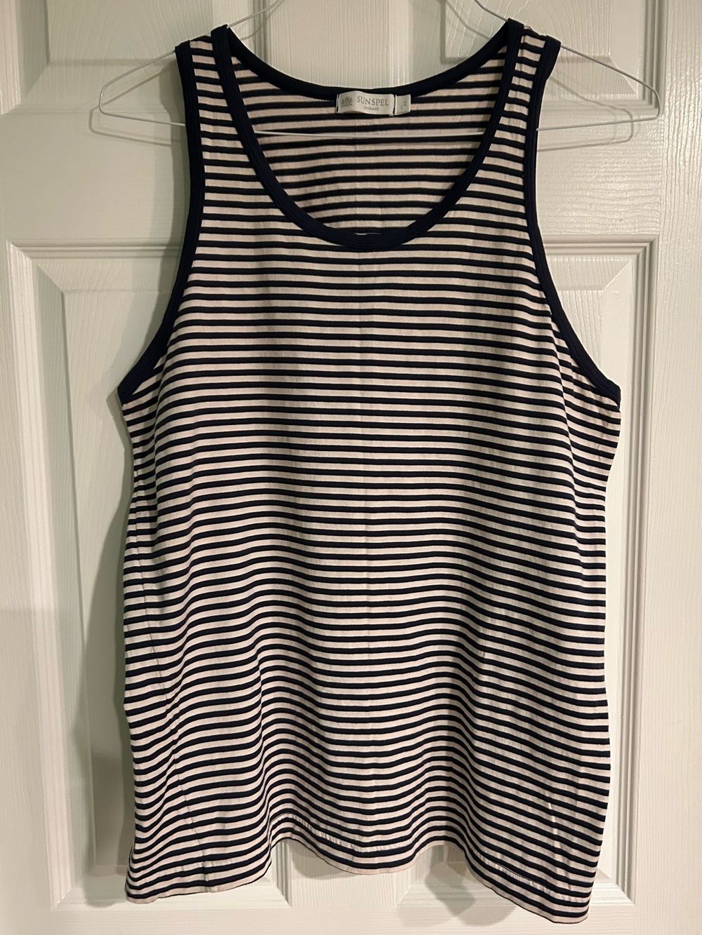 Sunspel Striped Cotton Tank Top Women’s Size Large